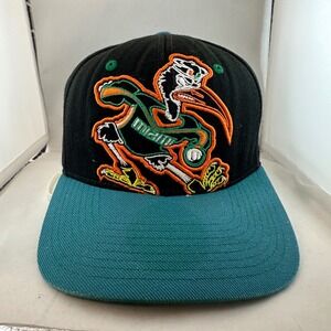 Vintage Miami Canes‎ Snapback Hurricanes Hat Cap Embroidered Neon Zephyr Wool